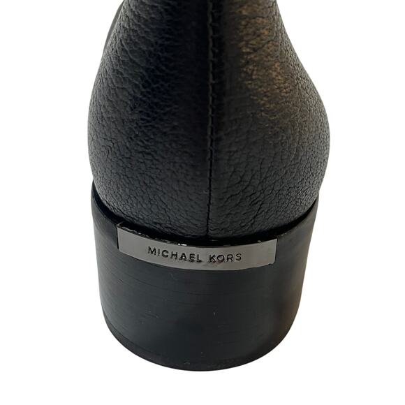 7-93 MICHAEL KORS Collection Pierce Ankle Boot Tumbled Leather Black Size 6M - Picture 5 of 8